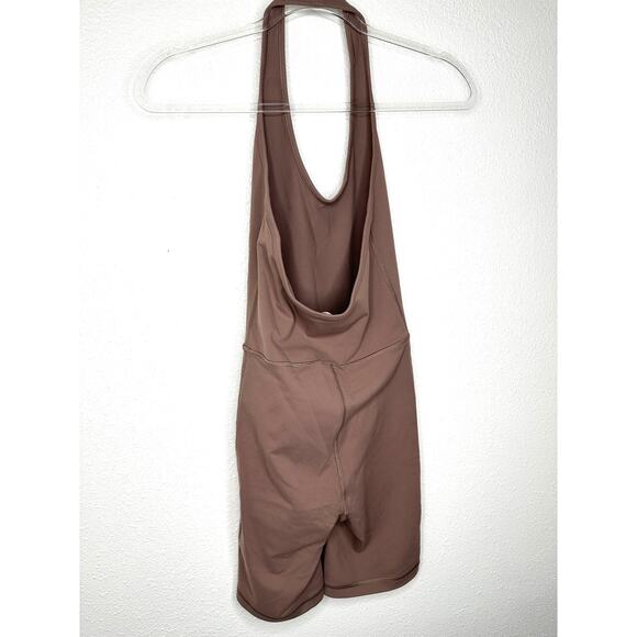 Wilfred Free Mocha Brown Look Halter Top Romper XS - Picture 6 of 12